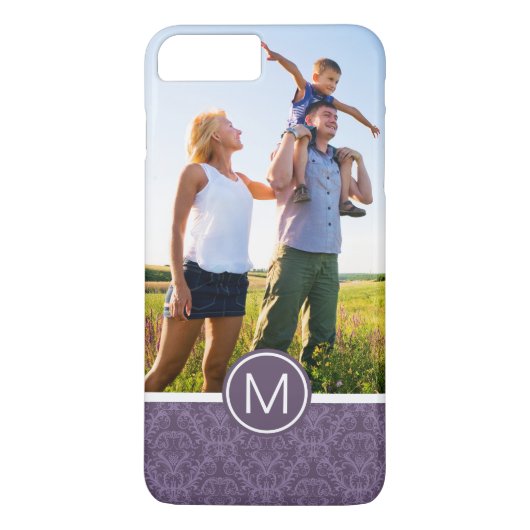 Coques Case-Mate iPhone Papier peint floral pourpre fait sur commande 2 de (Dos)