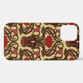 Coques Case-Mate iPhone Papier peint floral sans charme dans un style Art  (Verso (horizontal))