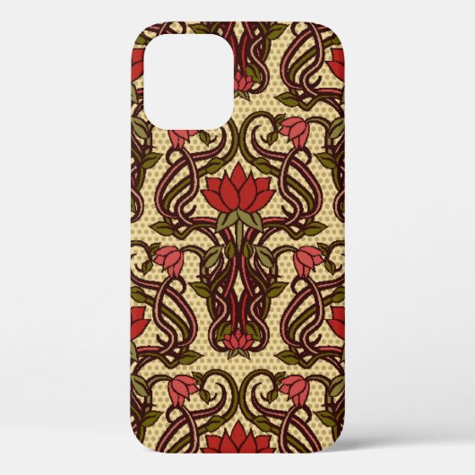 Coques Case-Mate iPhone Papier peint floral sans charme dans un style Art  (Verso)