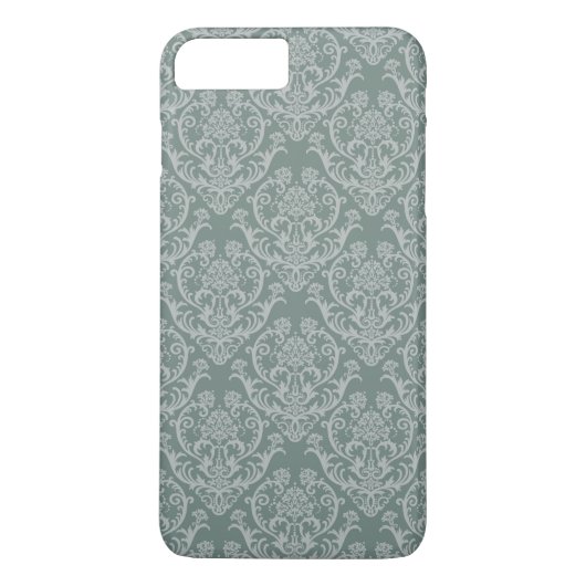 Coques Case-Mate iPhone Papier peint floral vert (Dos)