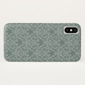 Coques Case-Mate iPhone Papier peint floral vert (Dos (Horizontal))