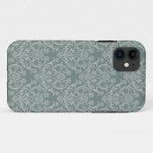 Coques Case-Mate iPhone Papier peint floral vert (Dos (Horizontal))