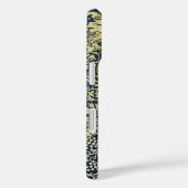 Coques Case-Mate iPhone Papier Peint Floral William Morris Kennet Bleu Or (Verso / Droite)