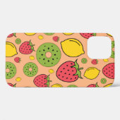 Coques Case-Mate iPhone Papier peint fraise, citron et kiwi (Verso (horizontal))