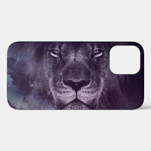 Coques Case-Mate iPhone Papier peint Galaxy Lion Face Art (Verso (horizontal))