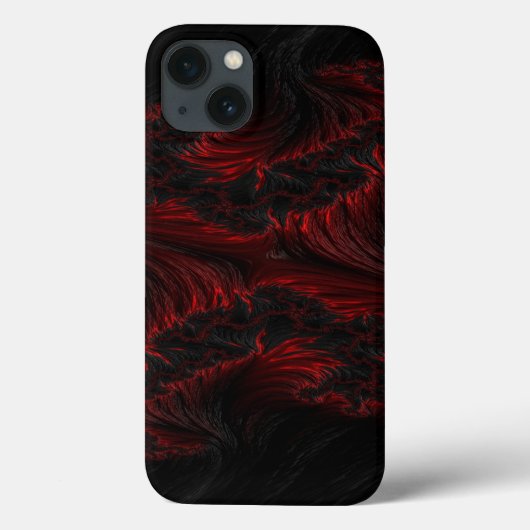 Coques Case-Mate iPhone Papier peint noir et rouge foncé (Verso)