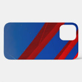 Coques Case-Mate iPhone Papier peint numérique rouge et bleu (Verso (horizontal))