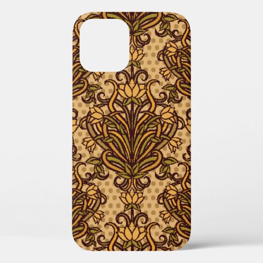 Coques Case-Mate iPhone Papier peint sans couture de style Art nouveau, Vi (Verso)