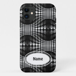 Coque Case-Mate Pour iPhone Papier peint Vagues pointillé noir et blanc