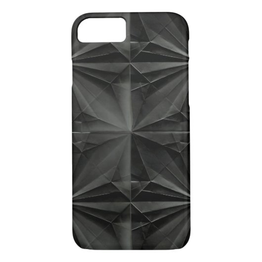 Coques Case-Mate iPhone Papier plié Origami noir (Dos)