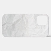 Coques Case-Mate iPhone Papier ridé blanc texture mignonne (Verso (horizontal))