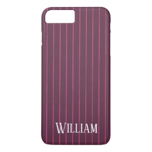 Case-Mate iPhone Case Papilles à rayures bordeaux personnalisées