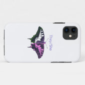 Coques Case-Mate iPhone Papillon à queue noire non binaire (Dos (Horizontal))