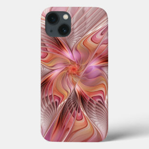 iPhone 13 Case Papillon Abstrait Coloré Fantaisie Art Fractal