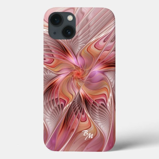 Coques Case-Mate iPhone Papillon Abstrait Lettres Initiales d'Art Fractal  (Verso)
