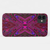 Coques Case-Mate iPhone Papillon Abstrait Rose Chaude, Rouge et Bleu Tripp (Dos (Horizontal))