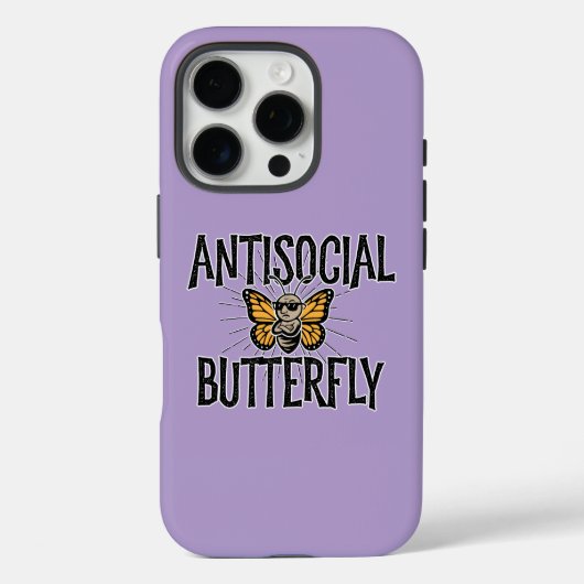 Coques Case-Mate iPhone Papillon antisocial - ermite drôle (Verso)