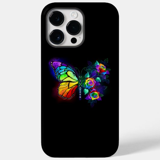 Coques Case-Mate iPhone Papillon arc-en-ciel (Verso)