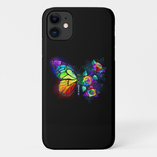 Coques Case-Mate iPhone Papillon arc-en-ciel (Dos)