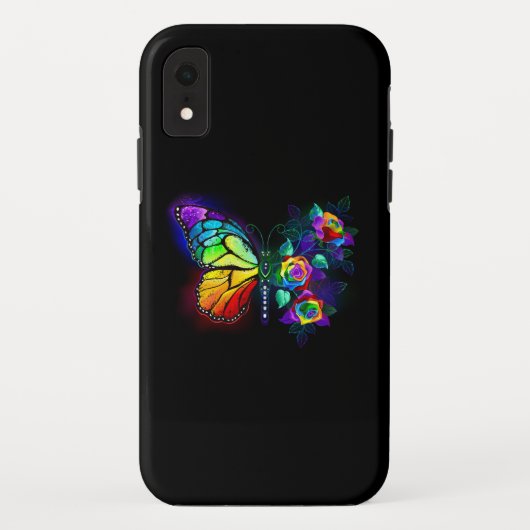 Coques Case-Mate iPhone Papillon arc-en-ciel (Dos)