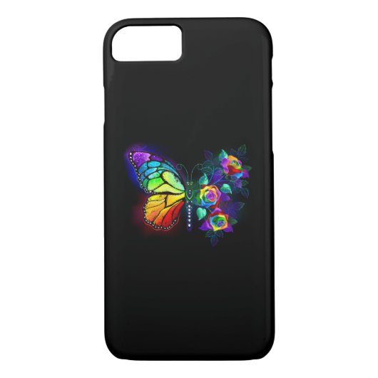 Coques Case-Mate iPhone Papillon arc-en-ciel (Dos)