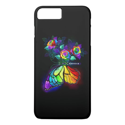 Coques Case-Mate iPhone Papillon arc-en-ciel (Dos)