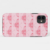 Coques Case-Mate iPhone Papillon Art Déco stylisé - rose corail (Dos (Horizontal))