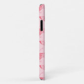 Coques Case-Mate iPhone Papillon Art Déco stylisé - rose corail (Dos/Droite)