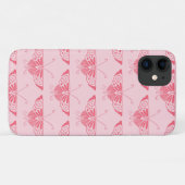 Coques Case-Mate iPhone Papillon Art Déco stylisé - rose corail (Dos (Horizontal))