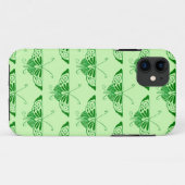 Coques Case-Mate iPhone Papillon Art déco stylisé - vert émeraude (Dos (Horizontal))