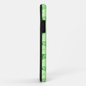 Coques Case-Mate iPhone Papillon Art déco stylisé - vert émeraude (Dos/Droite)