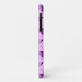 Coques Case-Mate iPhone Papillon Art déco stylisé - violet et orchidée (Dos/Gauche)