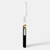 Coques Case-Mate iPhone Papillon blanc noir d'or (Verso / Droite)