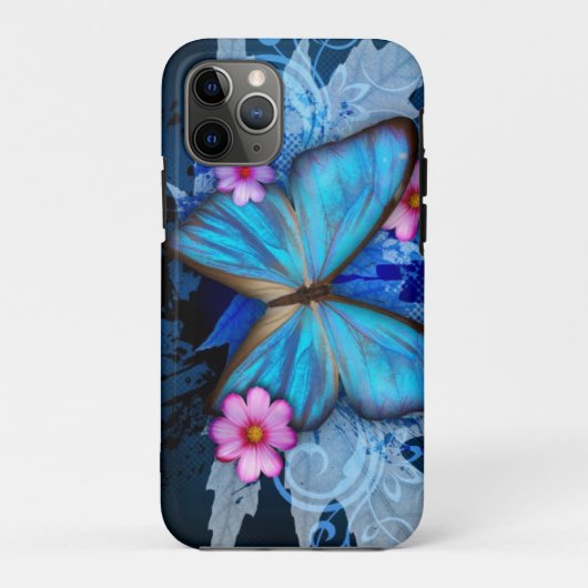Coques Case-Mate iPhone Papillon bleu (Dos)