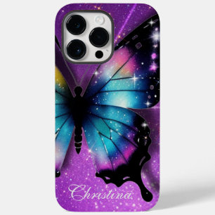Coque Pour Pour iPhone 14 Pro Max Papillon bleu