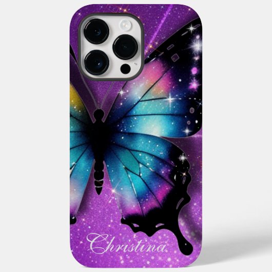 Coques Case-Mate iPhone Papillon bleu (Verso)