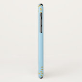 Coques Case-Mate iPhone Papillon Bleu & Confettis Dorés (Dos/Gauche)