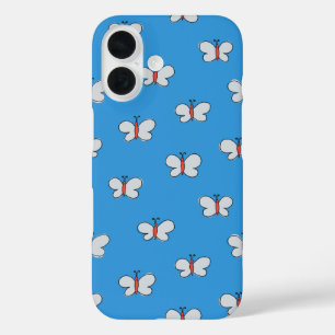 Coques iPhone 16 Papillon bleu électrique Cottagecore esthétique