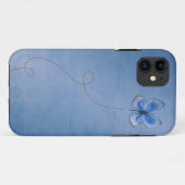 Coques Case-Mate iPhone Papillon bleu en vol (Dos (Horizontal))