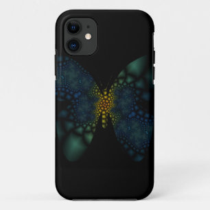 Coque iPhone 11 papillon bleu et vert