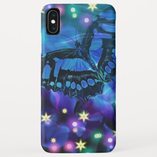 Coques Case-Mate iPhone Papillon bleu magique (Dos)