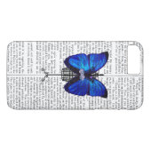 Coques Case-Mate iPhone Papillon bleu mannequin (Dos (Horizontal))