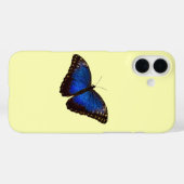 Coques Case-Mate iPhone Papillon bleu Morpho sur Canary (Verso (horizontal))