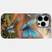 Coques Case-Mate iPhone Papillon bleu mou (Verso (horizontal))