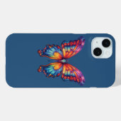 Coques Case-Mate iPhone Papillon Bleu Orange Ailes (Verso (horizontal))