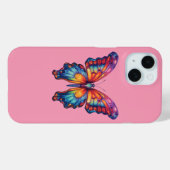Coques Case-Mate iPhone Papillon Bleu Orange Ailes (Verso (horizontal))
