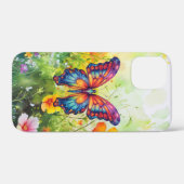 Coques Case-Mate iPhone Papillon Bleu Orange Ailes (Verso (horizontal))