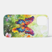 Coques Case-Mate iPhone Papillon Bleu Orange Ailes (Verso (horizontal))