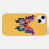 Coques Case-Mate iPhone Papillon Bleu Orange Ailes (Verso (horizontal))