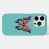 Coques Case-Mate iPhone Papillon Bleu Orange Ailes (Verso (horizontal))